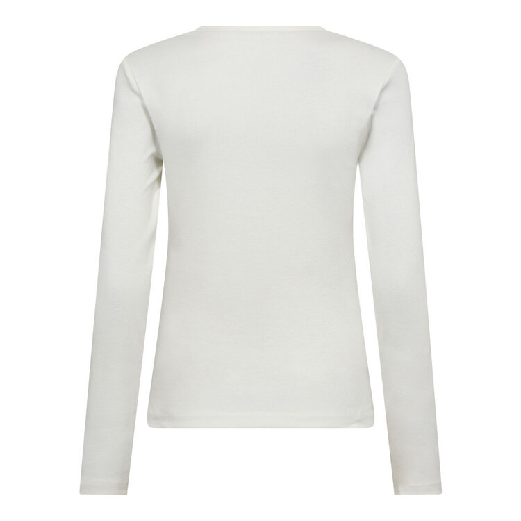 Co'Couture Granny Embroidery LS Tee - Offwhite