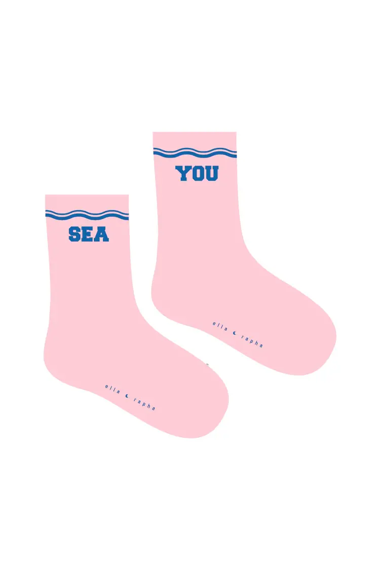 Elle and Rapha SEA YOU socks