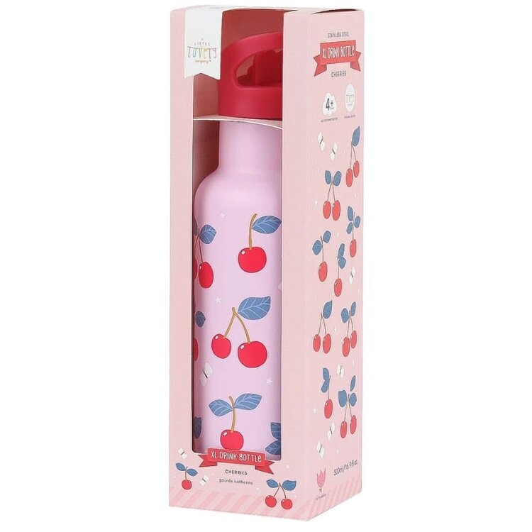 A Little Lovely Company RVS drinkfles kersen