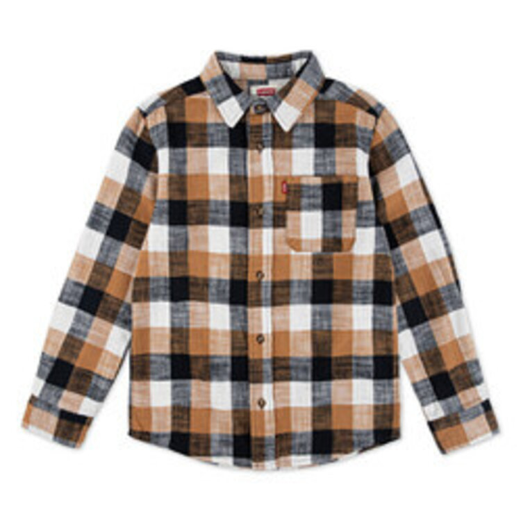 Levi's Buffalo Check Flannel Shirt - Jet Black