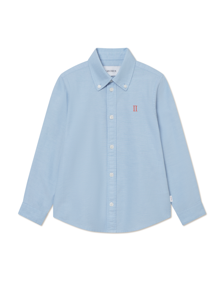 Les Deux Konrad Contrast Oxford Shirt - Light Blue