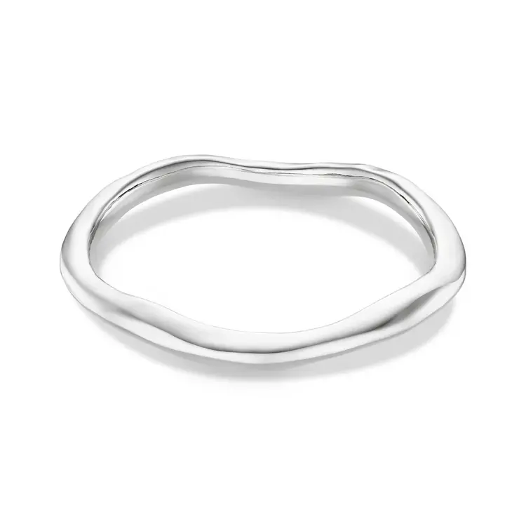 Orelia Polished Hammered bangle