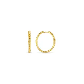 Polished molten oval mid size- Pale Gold