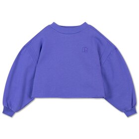 Repose Crop Heart Sweater - Royal Bloom