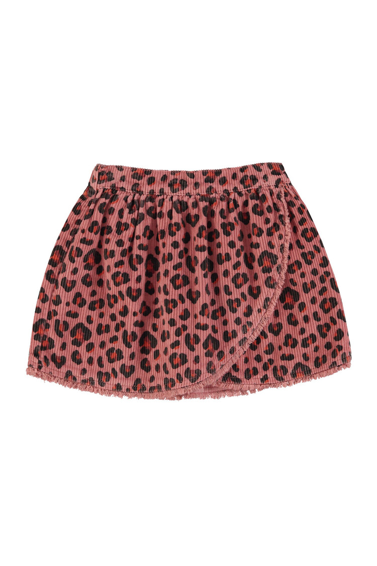 Piupiuchick Short skirt - pink w/ animal print