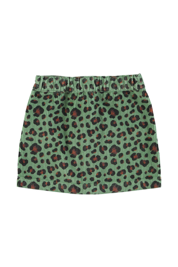 Piupiuchick Short skirt - green w/ animal print
