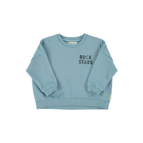 Piupiuchick Sweatshirt - Blue w/ "rock stars" print