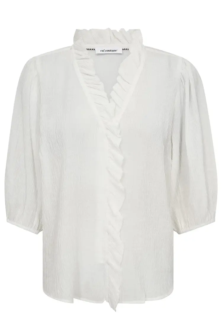Co'Couture Anika Frill Shirt - Offwhite