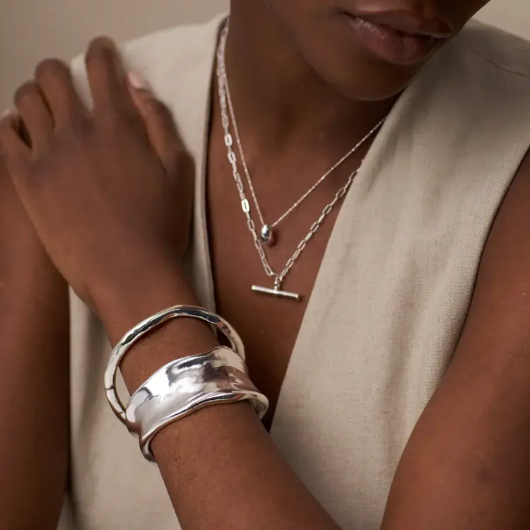 Orelia Statement organic Molton Metal C silver