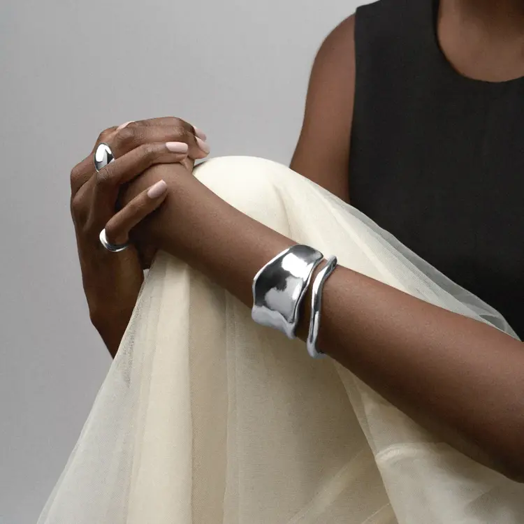 Orelia Statement organic Molton Metal C silver