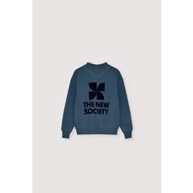 The New Society Logo Rib Collar Sweatshirt - Void Blue