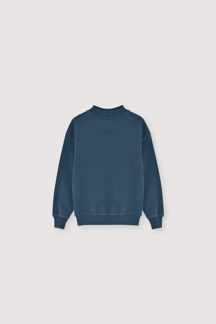 The New Society Logo Rib Collar Sweatshirt - Void Blue