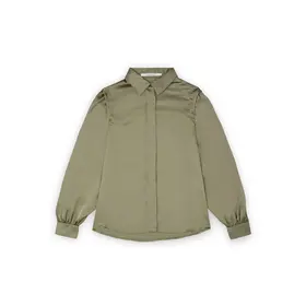 Homage Blouse With Shoulder Detail- Army Green