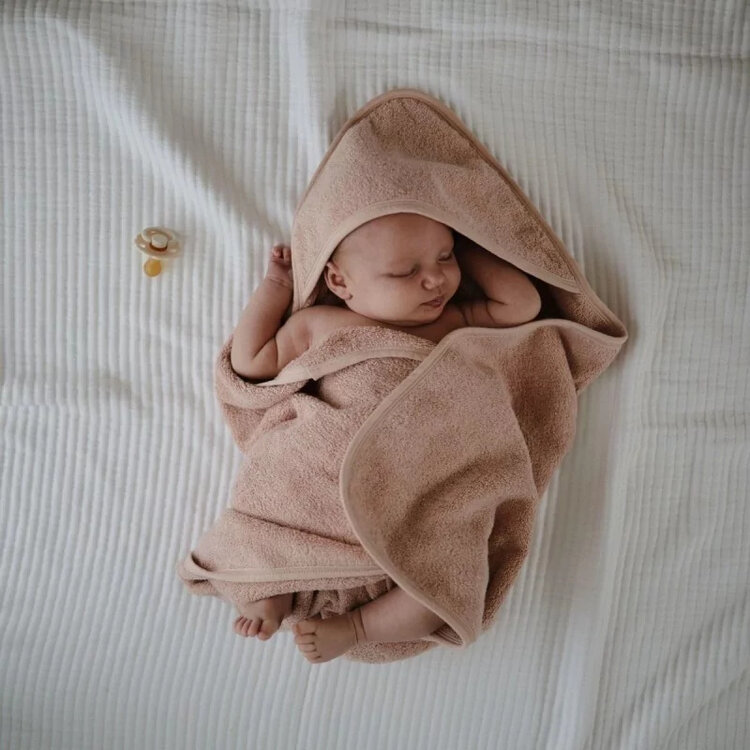 Mushie Hooded Towel - Blush