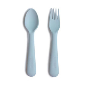 Mushie Fork & Spoon - Powder Blue