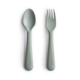 Mushie Fork & Spoon - Sage