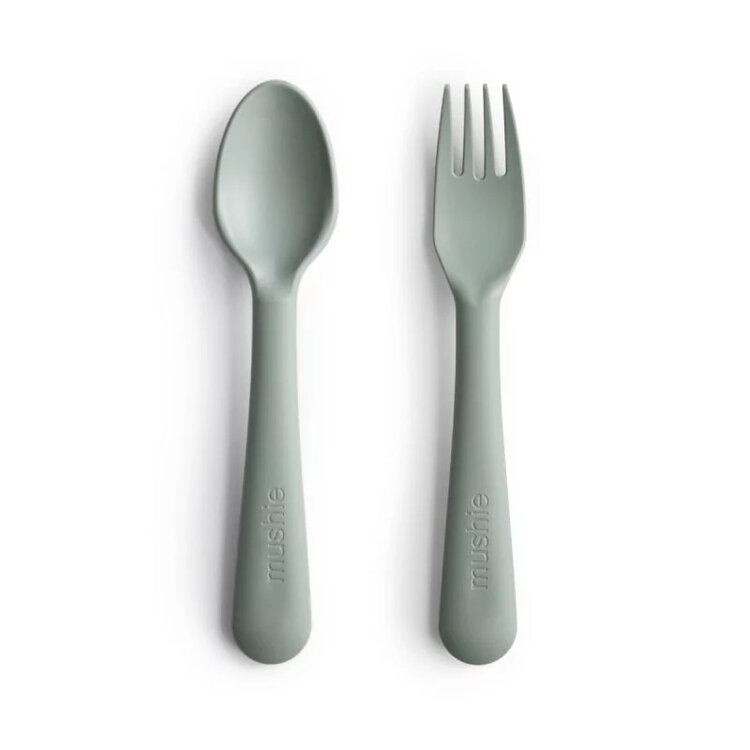 Mushie Fork & Spoon - Sage