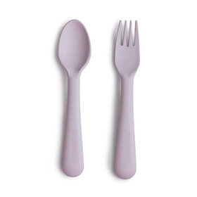 Mushie Fork & Spoon - Soft Lilac