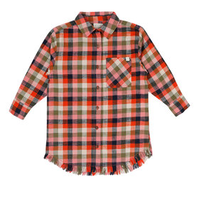 Jenest Scottie Dress - Orange Multi Check