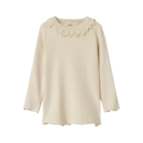 Lil'Atelier Gayo LS Slim Top - Turtledove