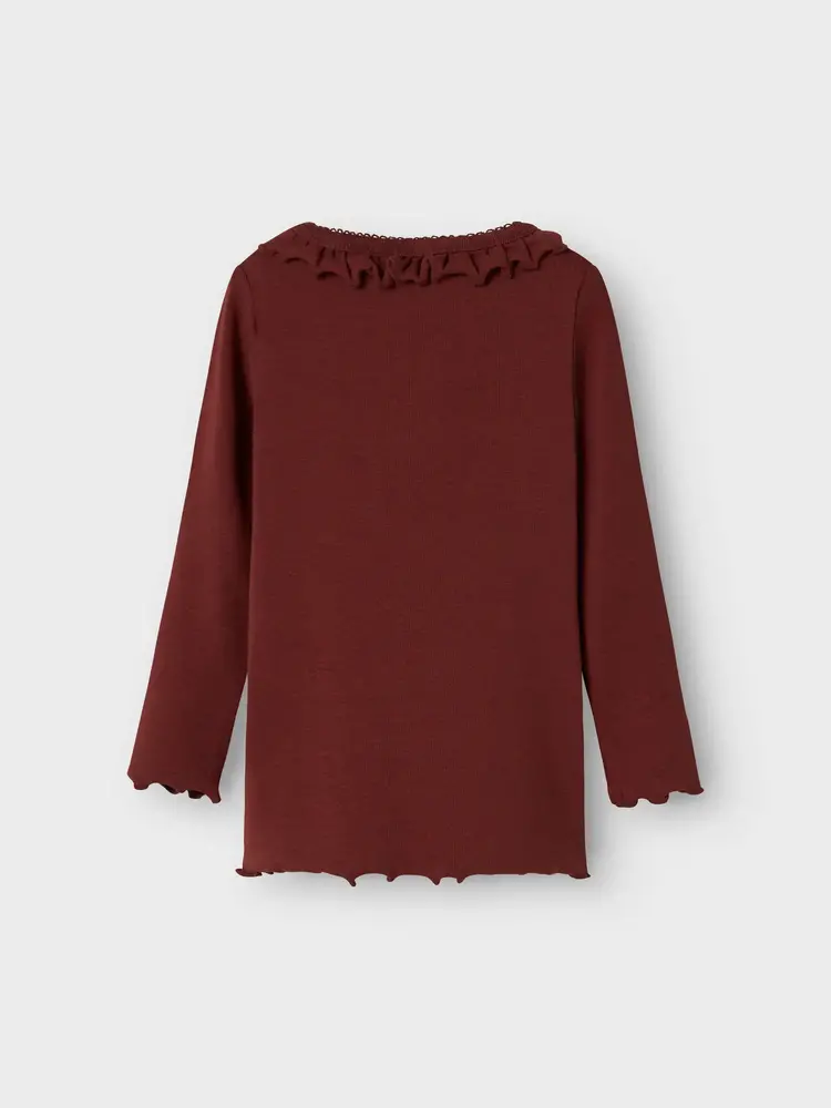 Lil'Atelier Gayo LS Slim Top - Hot Chocolate