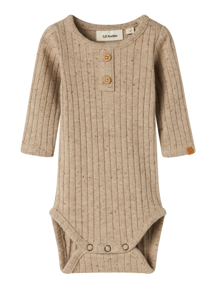 Lil'Atelier Baby Milo LS Body - Pure Cashmere