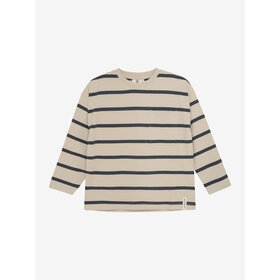 Enfant Tshirt LS Stripe Oversize - Ebony