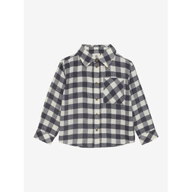 Enfant Shirt LS Check - Ebony