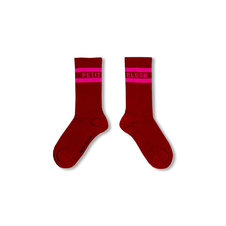 Petit Blush Sport Socks - Red/Pink