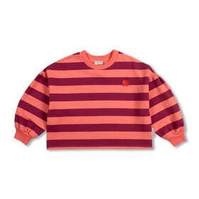 Petit Blush Sweater Stripe - Peach/Bordeaux
