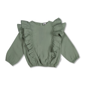 Petit Blush Ruffle Blouse - Iceberg Green