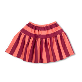 Petit Blush Ruffle Skirt - Peach/Bordeaux