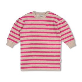 Petit Blush Teddy Sweater Dress - Stripe