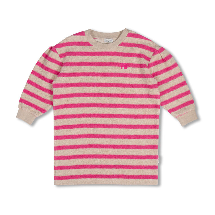 Petit Blush Teddy Sweater Dress - Stripe