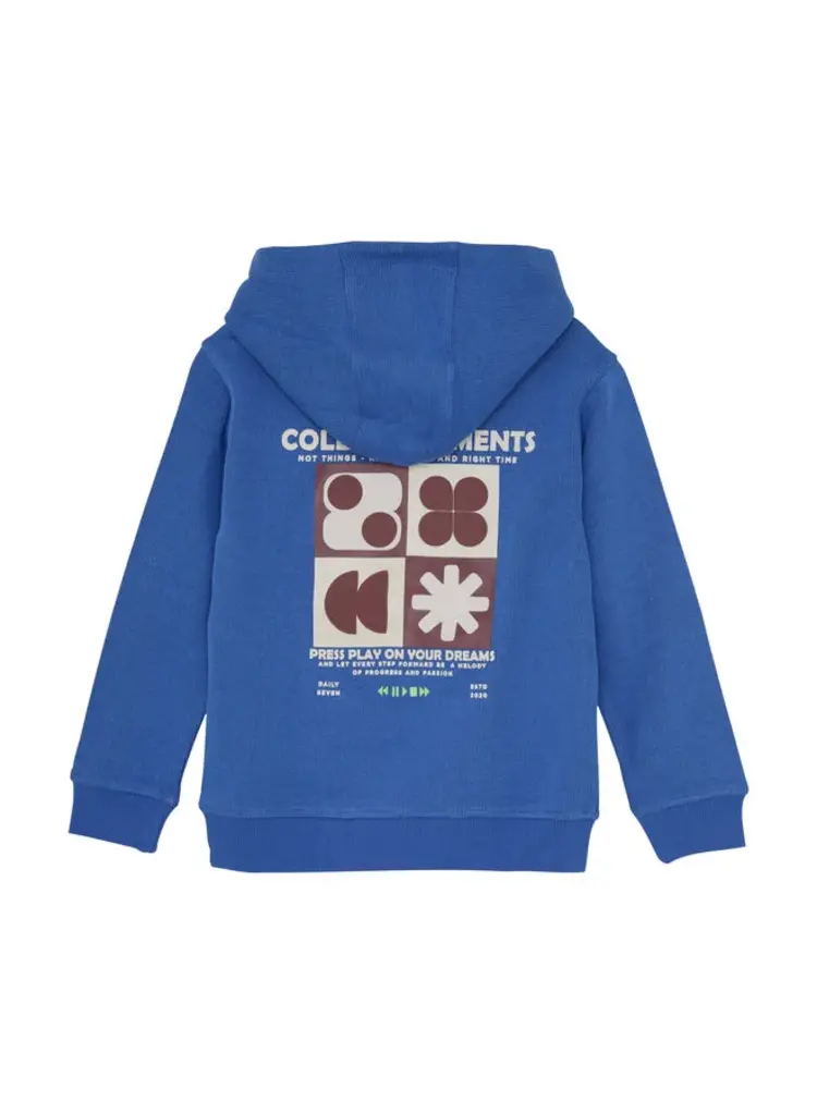 Daily7 Hoodie Backprint - Dusty Kobalt