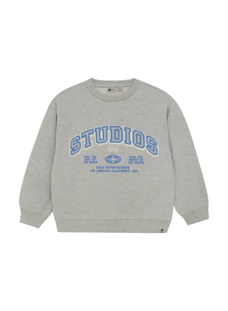 Daily7 Oversized Sweater Artwork - Medium Grey Melange