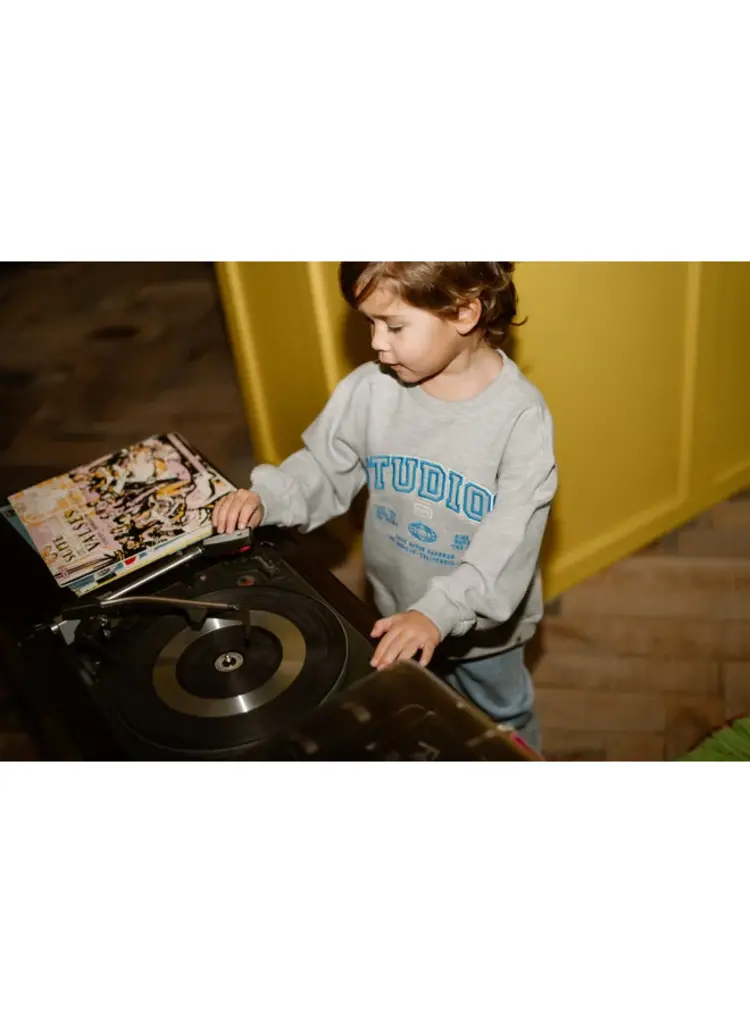 Daily7 Oversized Sweater Artwork - Medium Grey Melange