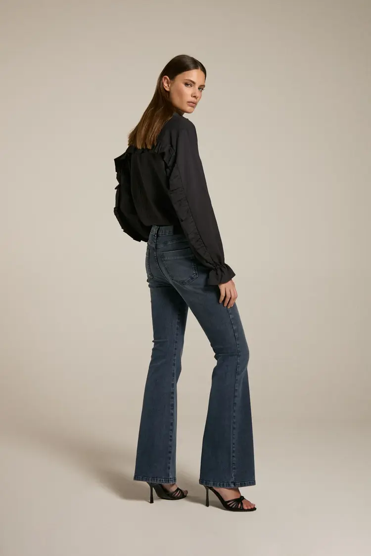 Homage Jane Clean Flared Jeans - Stormy Blue