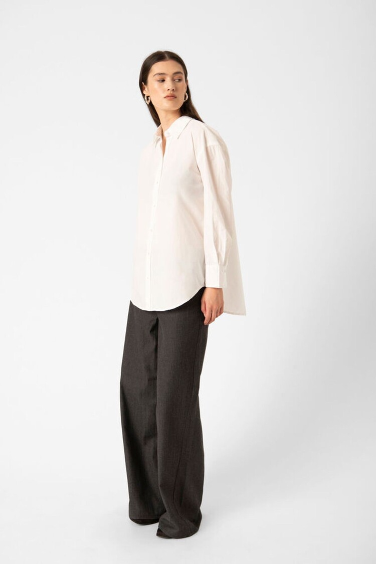 Soaked Joa Jani Poplin Shirt LS - Broken White