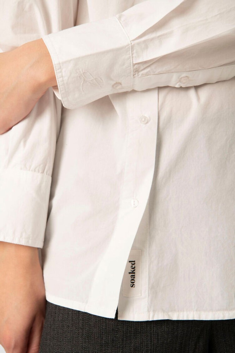 Soaked Joa Jani Poplin Shirt LS - Broken White