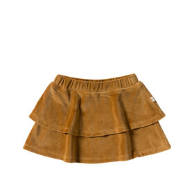 YourWishes Velvet Jersey Skirt - Bone brown