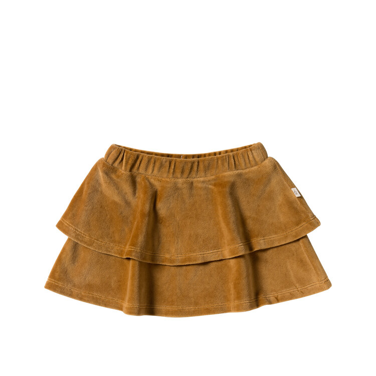 YourWishes Velvet Jersey Skirt - Bone brown