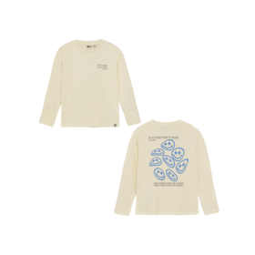Daily7 T-Shirt Longsleeve Backprint - Offwhite