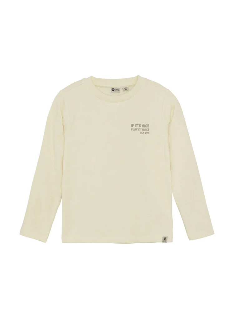 Daily7 T-Shirt Longsleeve Backprint - Offwhite
