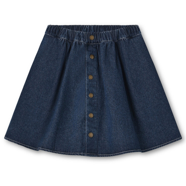 Fliink Don Denim Skirt - Dark Denim Blue