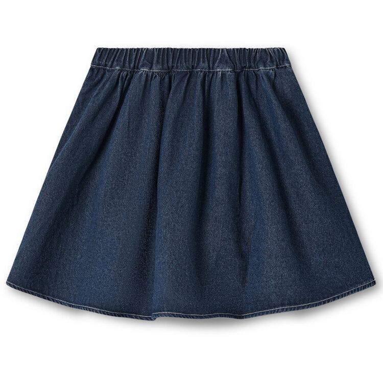 Fliink Don Denim Skirt - Dark Denim Blue