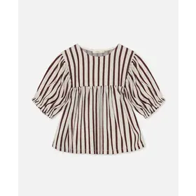 Fliink Elly 3-4 Blouse - Sandshell Stripe