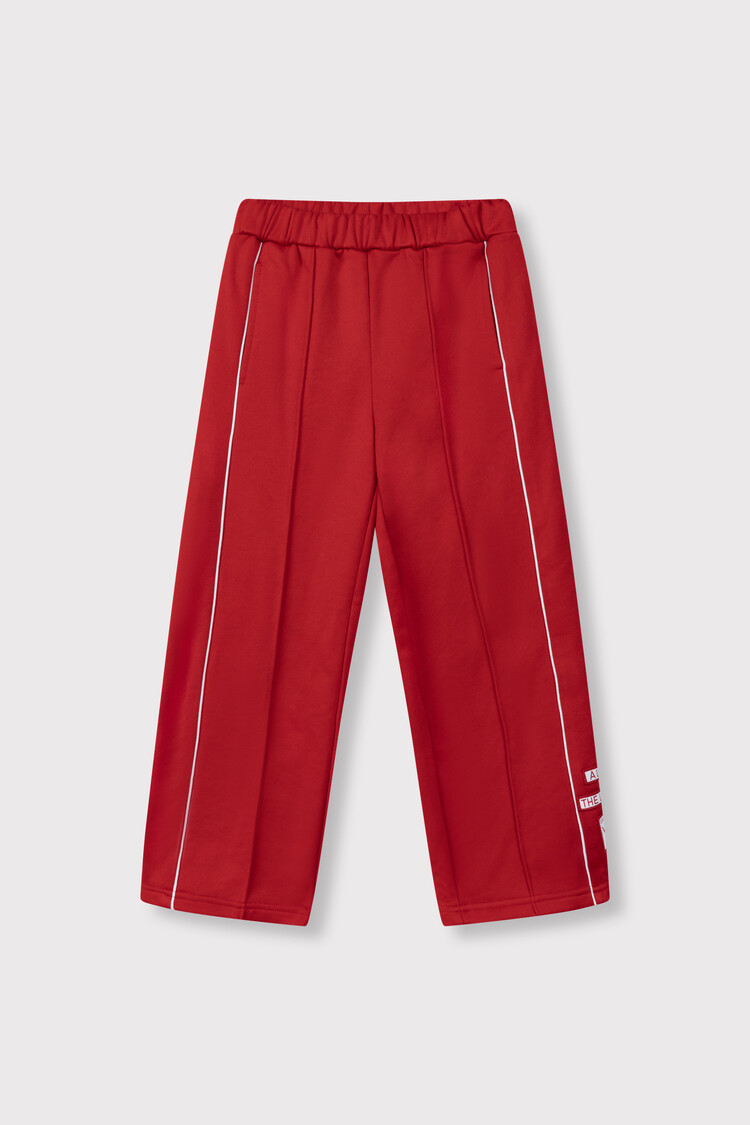 Alix the label Kids Knitted Wide Leg Pants - bright Red