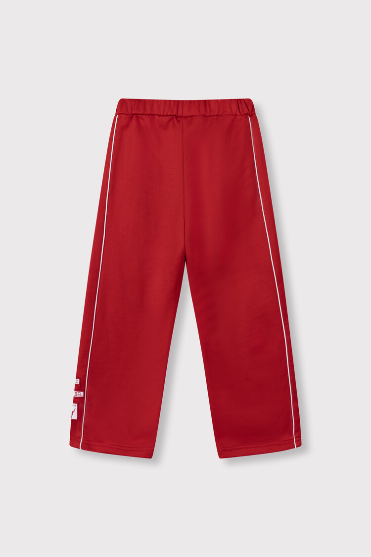 Alix the label Kids Knitted Wide Leg Pants - bright Red