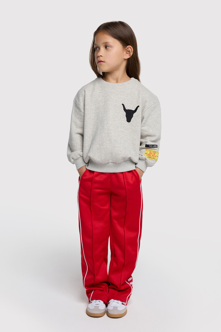 Alix the label Kids Knitted Wide Leg Pants - bright Red